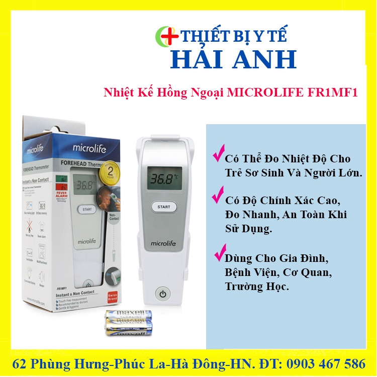 Nhiệt Kế Đo Trán Hồng Ngoại MICROLIFE FR1MF1