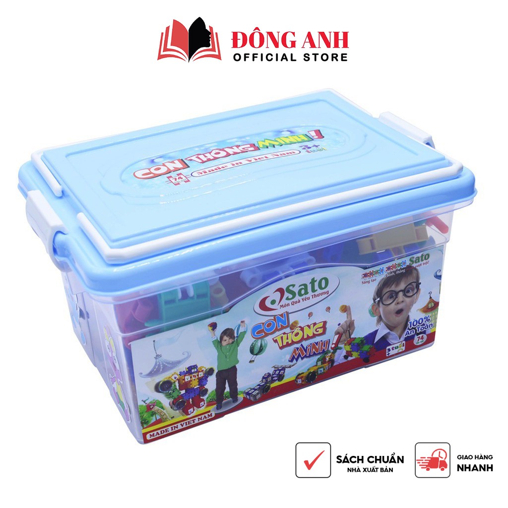 Bộ đồ chơi Sato Con Thông Minh xếp hình con vật 74 chi tiết giúp phát triển trí tưởng tượng cho bé