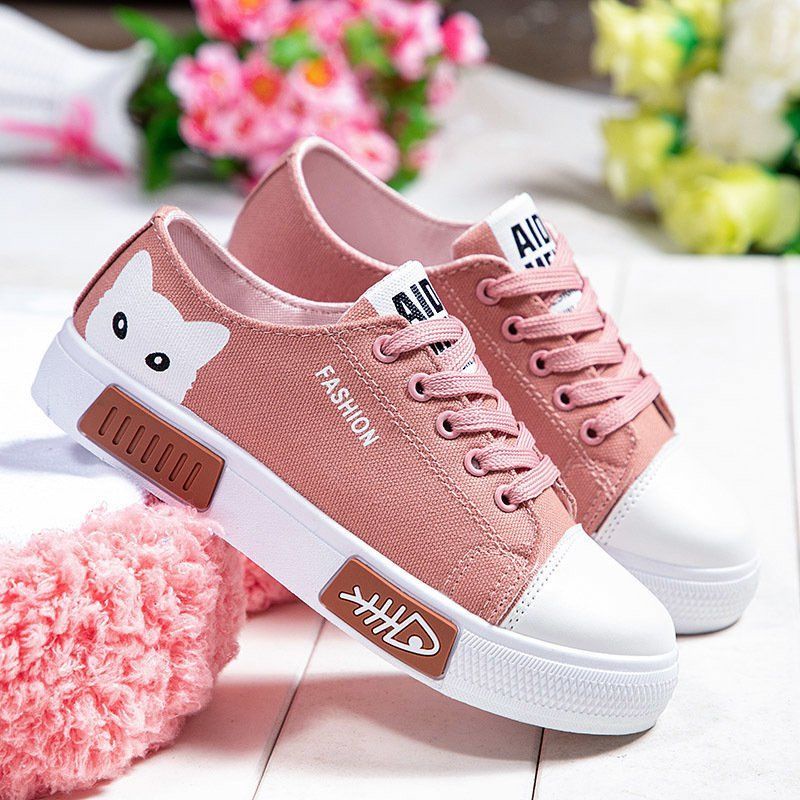 Giày Thể Thao Vải canvas Đế Mềm Chống Trượt Thời Trang Xuân Thu 2021 Cho Bé Gái Tiểu Học