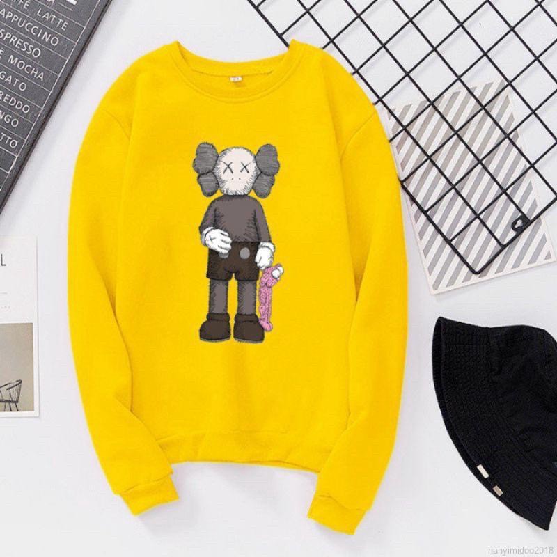 Áo Sweater Nam Nữ Nỉ Bông Hình Kaws Unisex