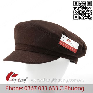 Mũ nón baker boy cap nỉ dạ màu NÂU đẹp thời trang vintage