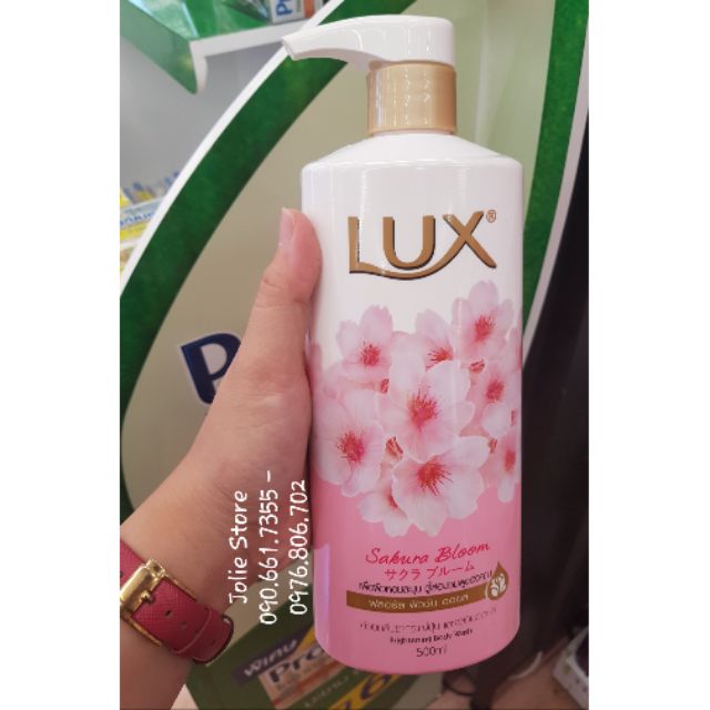 [MÃ SPE48548 HOÀN 10K XU ĐƠN 50K] SỮA TẮM DƯỠNG ẨM TRẮNG DA LUX SAKURA THÁI LAN