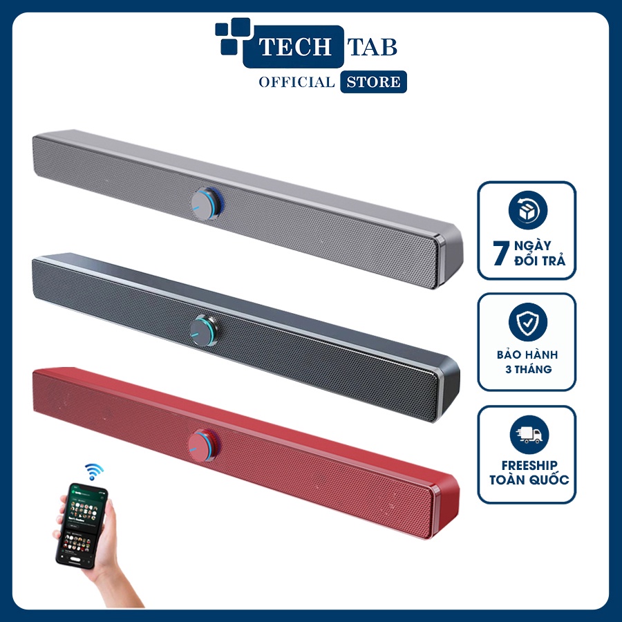 Loa Bluetooth SADA V-193 cho Laptop, PC, có dải đèn LED cảm biến âm thanh - K1226
