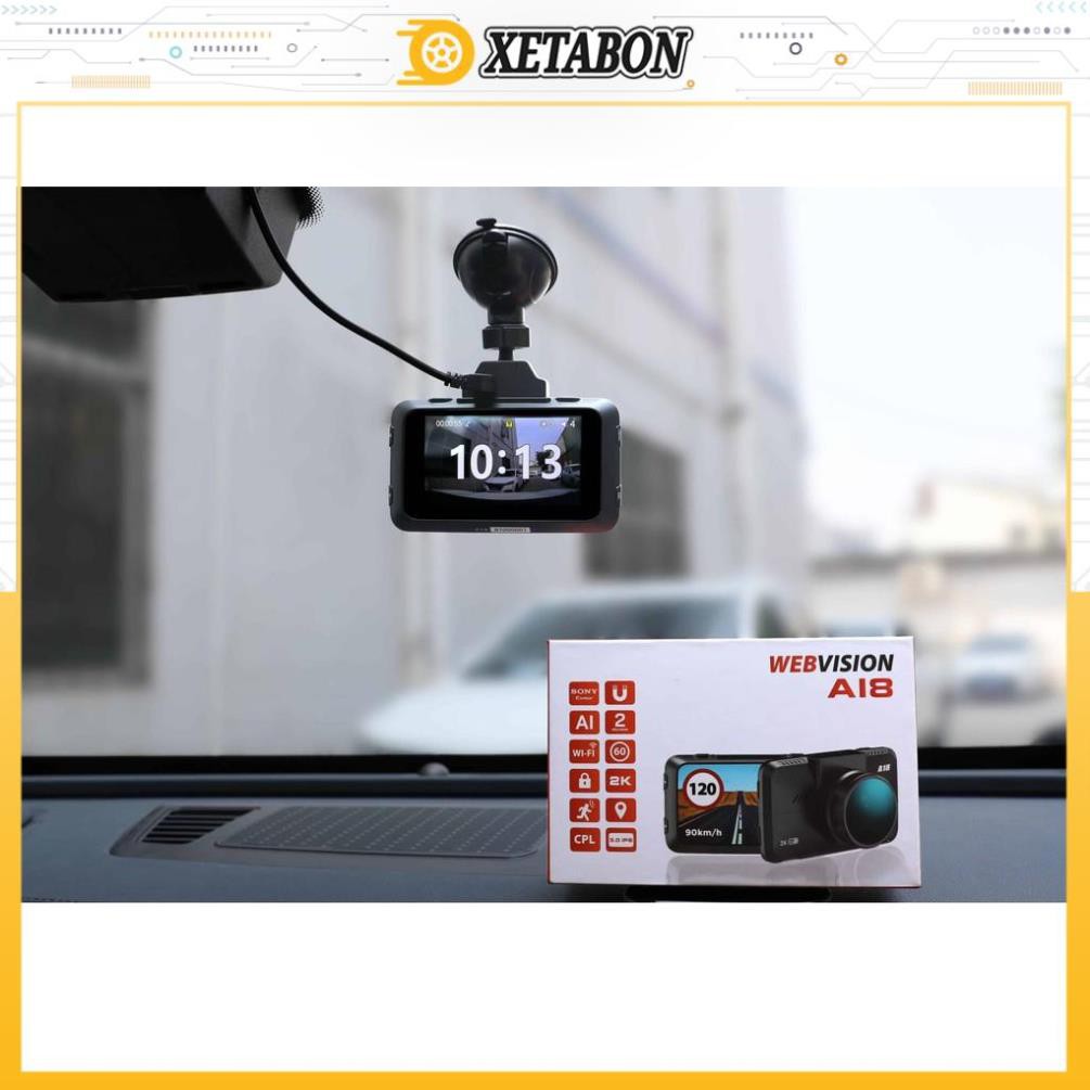 CAMERA HÀNH TRÌNH WEBVISION A18 Cảnh Báo Tốc Độ, Giới Hạn Tốc Độ Bằng giọng Nói, Độ Phân Giải 2k