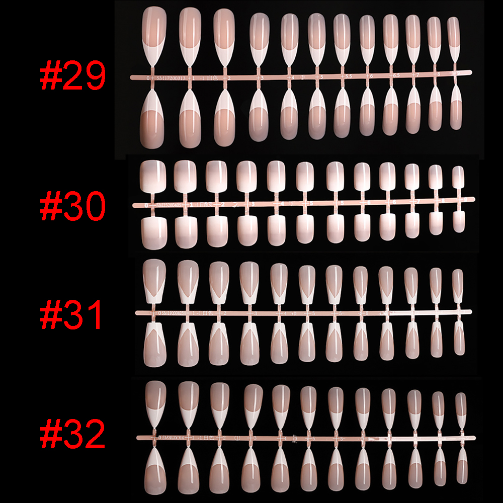 [Hàng mới về] Bộ móng chân giả màu sắc gradient kiểu Pháp độc đáo thời trang