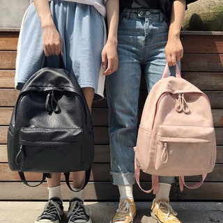 Balo ulzzang cặp sách đi học ba lô túi xách thời trang nữ đẹp da đen hồng vàng kiểu dáng hàn quốc