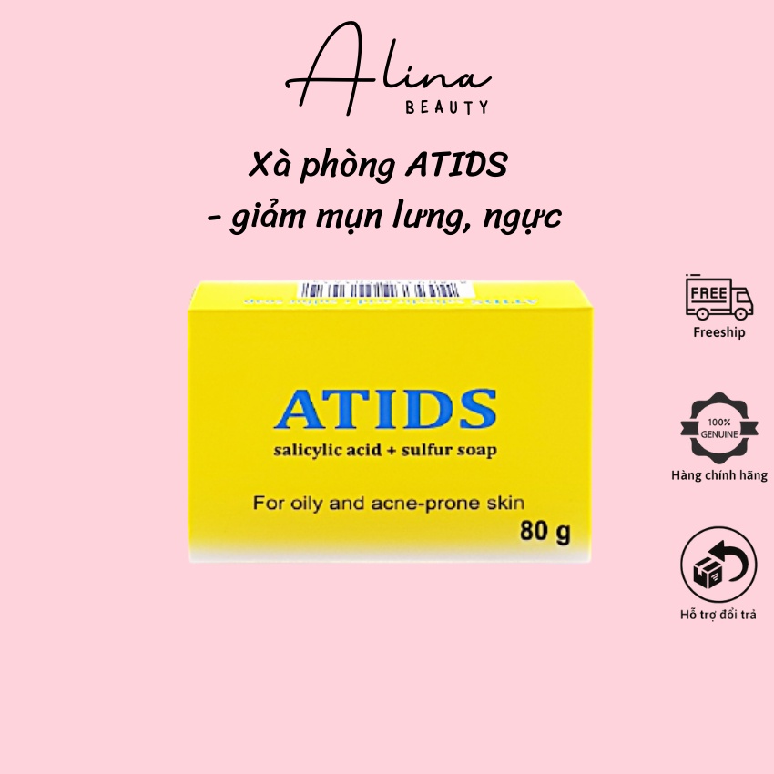 Xà phòng tắm ATIDS giảm mụn lưng, ngực - 80g [Chính hãng]