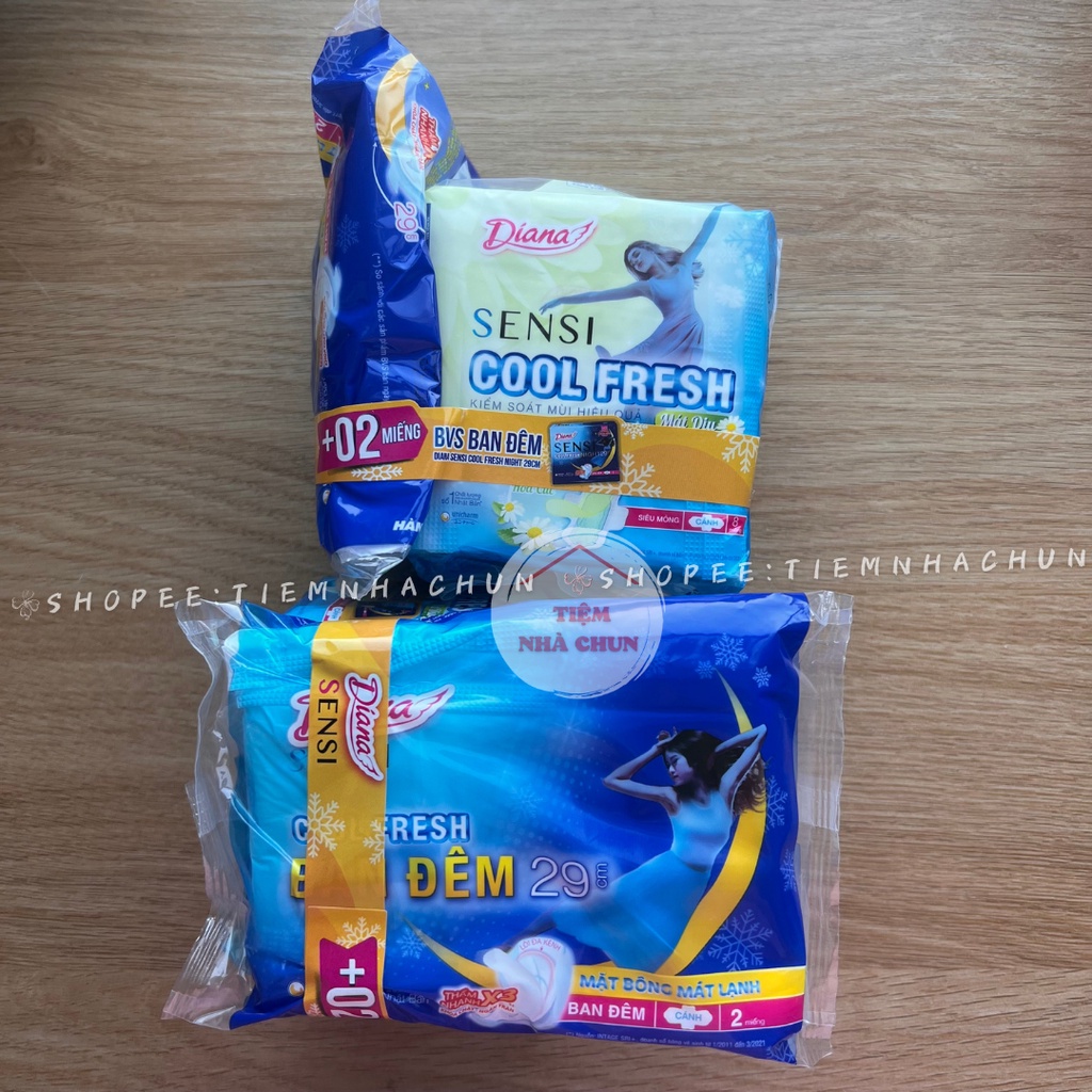 CHE TÊN -  Băng Vệ Sinh DIANA Hoa Cúc Cool Fresh mặt bông - TIEMNHACHUN