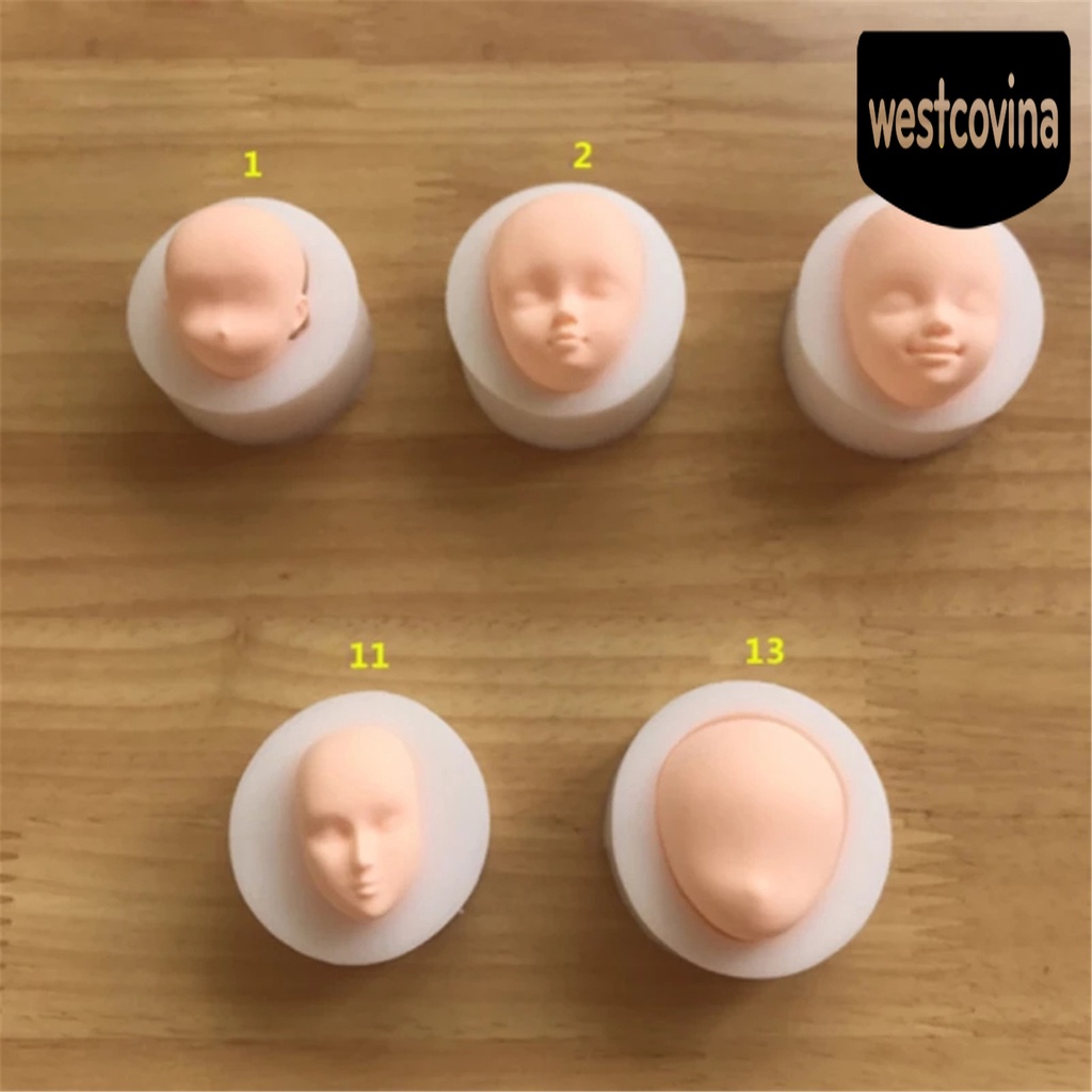 [Hot]☀ Khuôn Làm Bánh / Sô Cô La / Sô Cô La Hình Đầu Búp Bê Bằng Silicone DIY