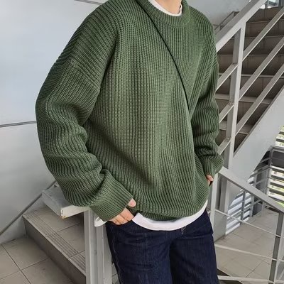 Áo Sweater Cổ Tròn Plus Size Đơn Giản Theo Phong Cách Hàn Quốc Dành Cho Nam áo sweater form rộng áo len nữ form rộng áo sweater unisex
