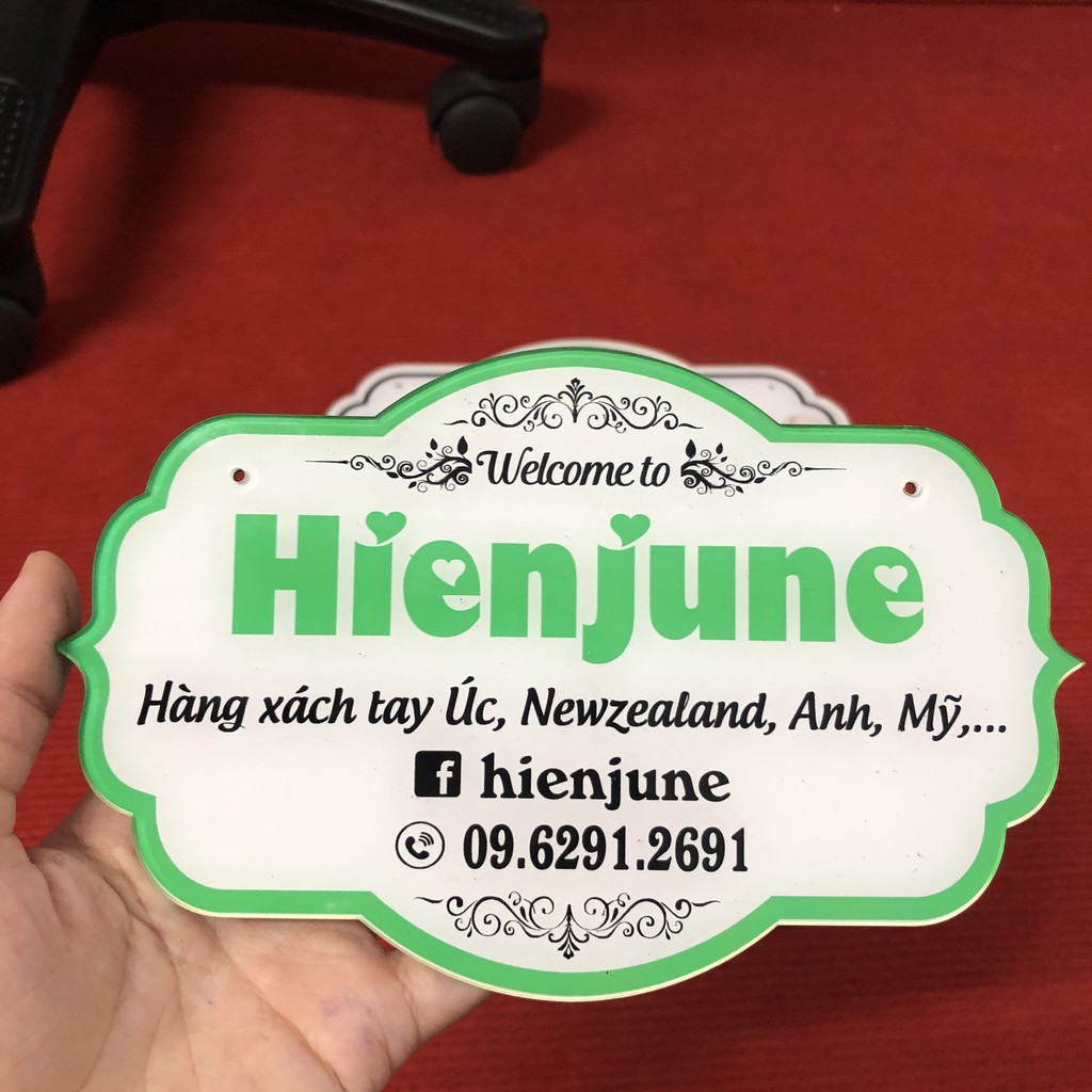 [BẢNG HIỆU MICA TREO CỬA HÀNG] - Bảng hiệu thiết kế và in thông tin theo yêu cầu