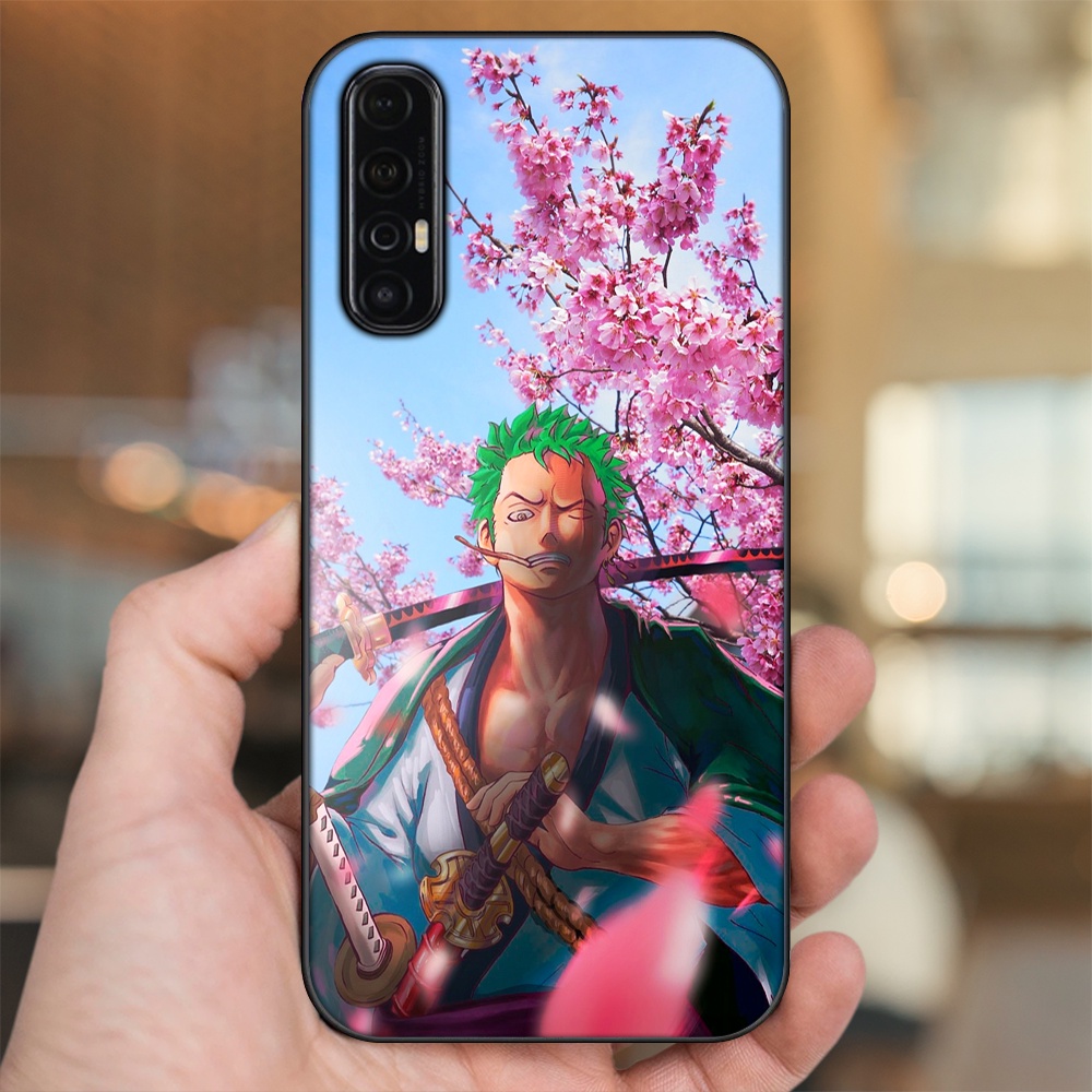 Ốp lưng Oppo Reno 3 Pro viền đen in hình Zoro One Piece