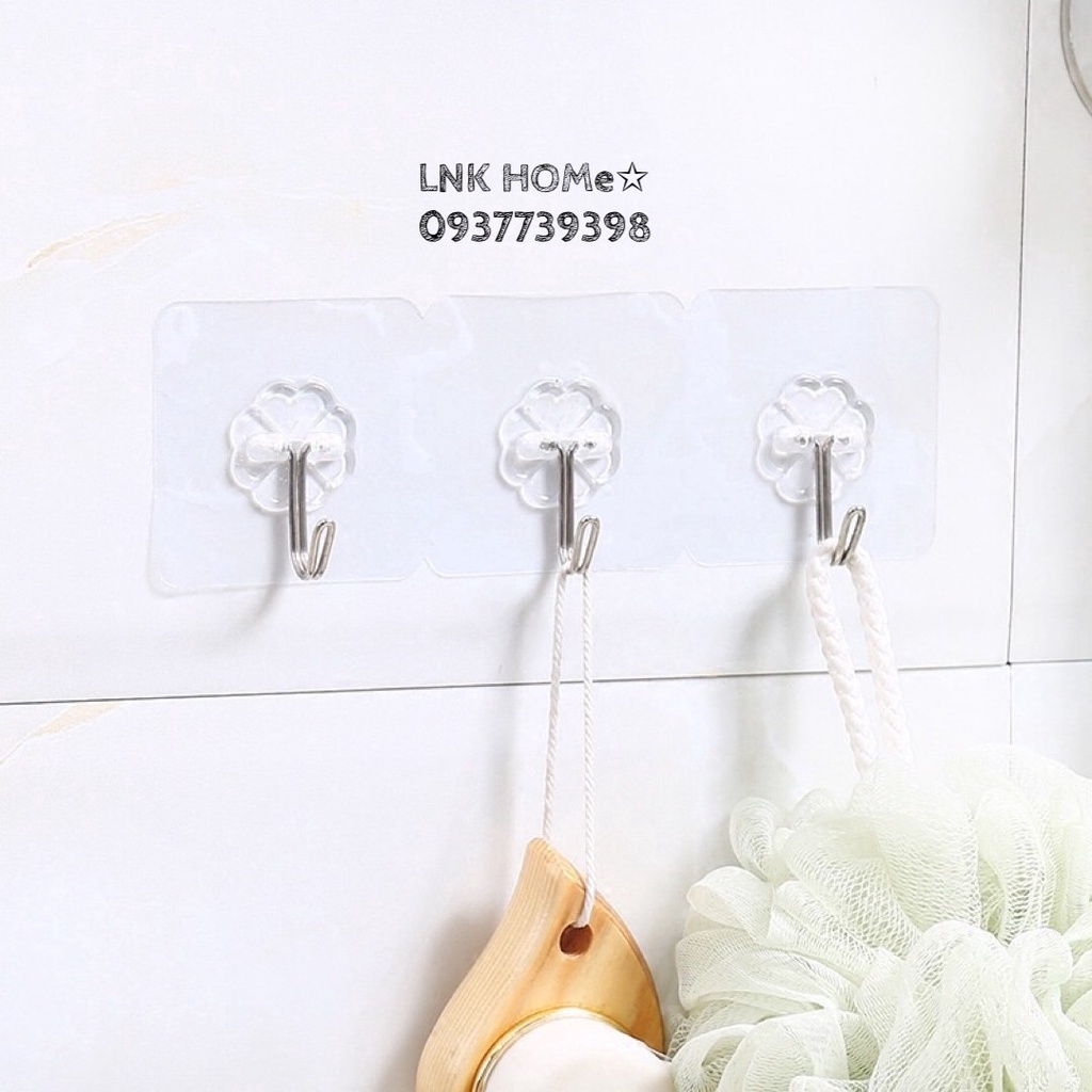 Móc Dán Tường Siêu Dính Trong Suốt Chịu Lực Lên Tới 10Kg - Bề Mặt Keo Siêu Dính