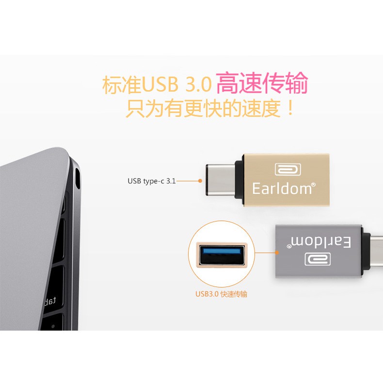 Đầu chuyển đổi USB OTG Earldom ET-OT06 - 2 cổng USB Type-C và USB 3.0 -dc2831 | BigBuy360 - bigbuy360.vn