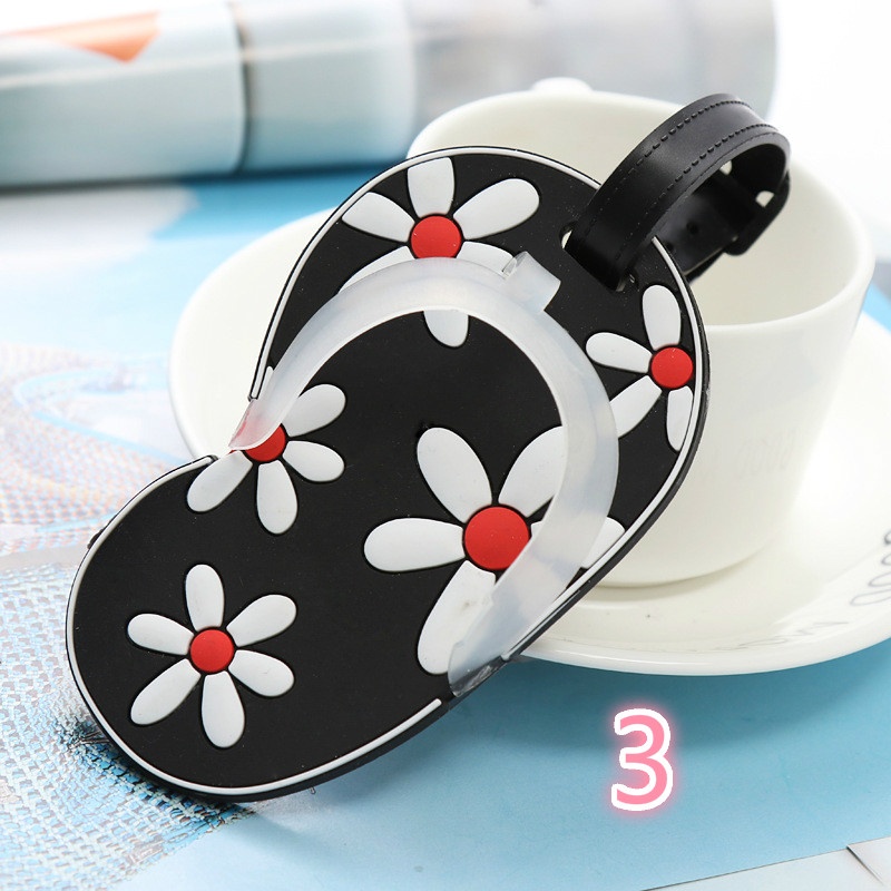 Thẻ Đánh Dấu Hành Lý Hình Dép 3D Bằng Silica gel