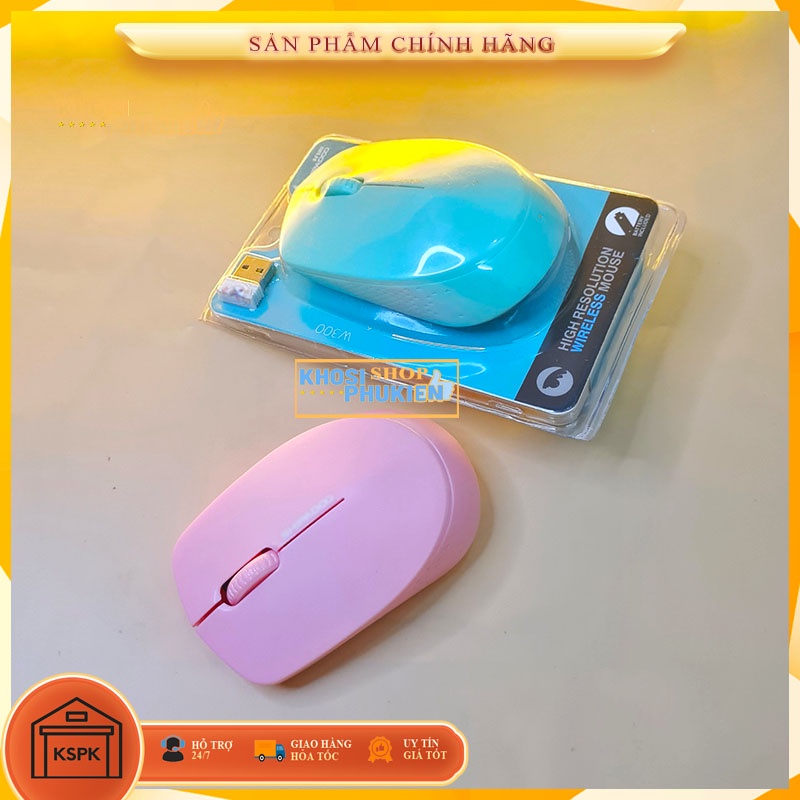 Chuột không dây màu hồng Xanh dễ thương gaming màu hồng trắng KSPK