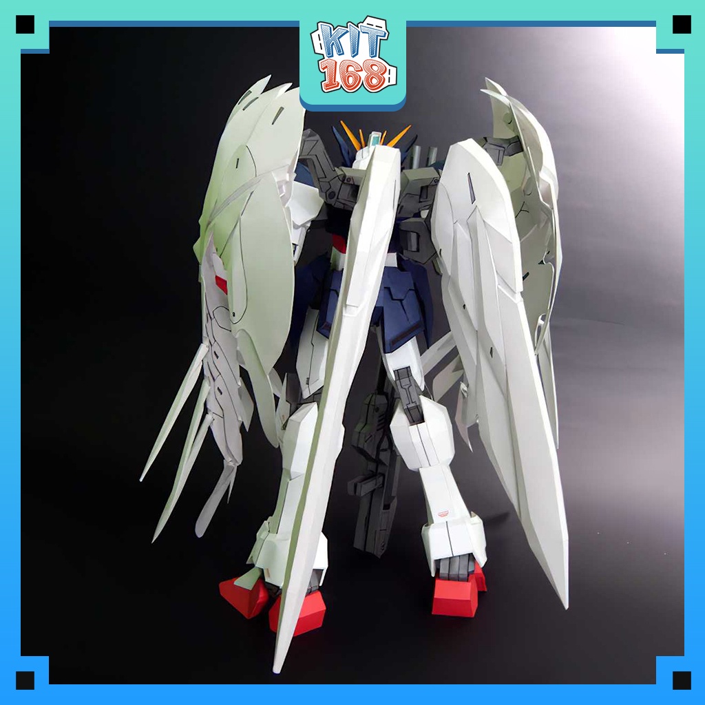 Mô hình giấy Anime Game Robot XXXG-00W0 Wing Gundam Zero Custom