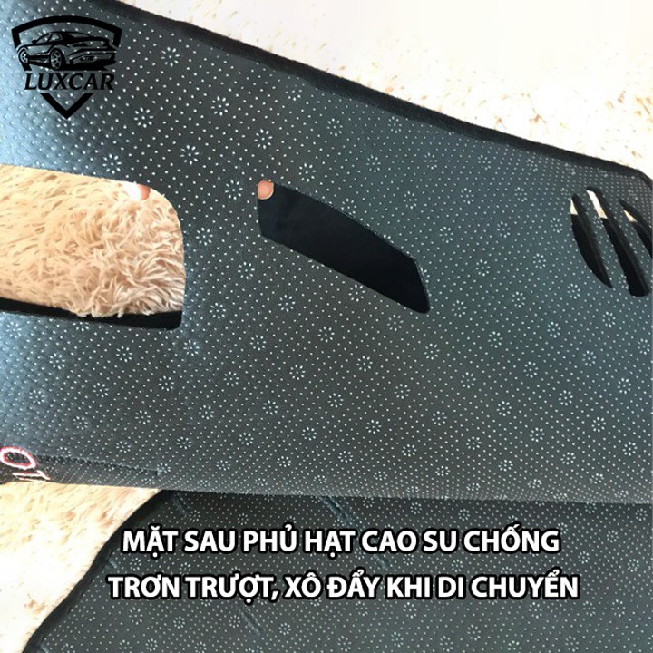 Thảm taplo nhung lông cừu LUXCAR xe BRIO | Đế cao su cao cấp chống nóng,chống trượt