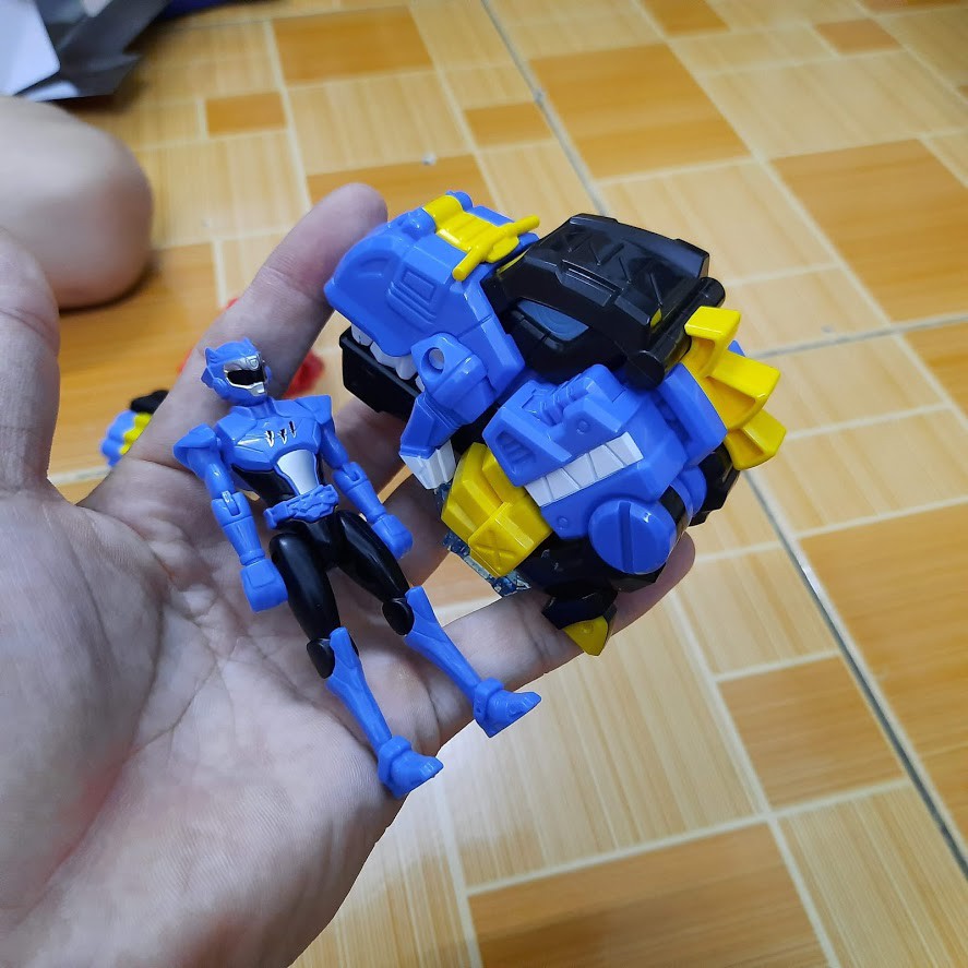 Mô hình Miniforce Biệt đội siêu nhân nhí mô hình Khủng long Tyranno sấm sét & siêu nhân Volt tốc độ