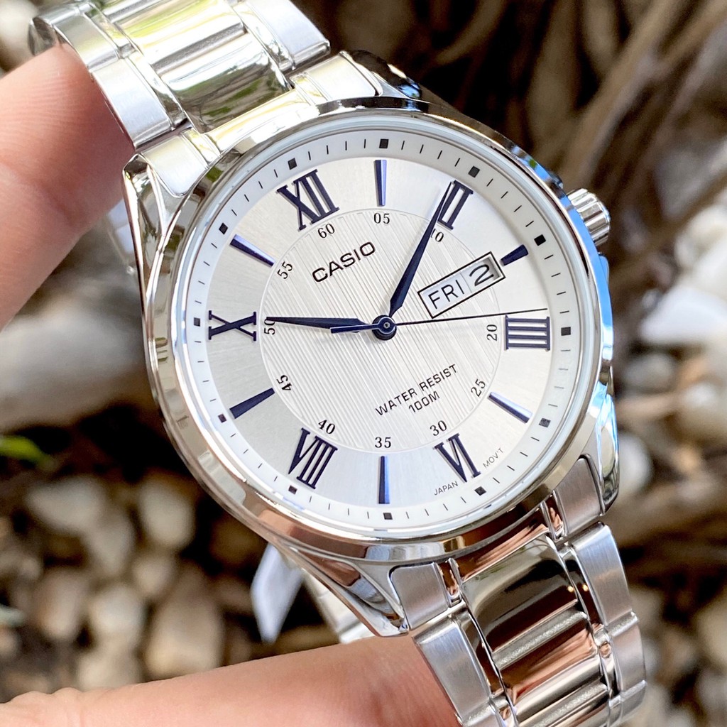 CASIO MTP-1384D-1AVDF – NAM – QUARTZ (PIN) – DÂY KIM LOẠI