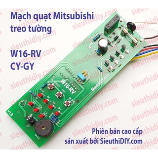 Mạch quạt Mitsubishi W16-RV/W18-R, mạch quạt treo tường cao cấp