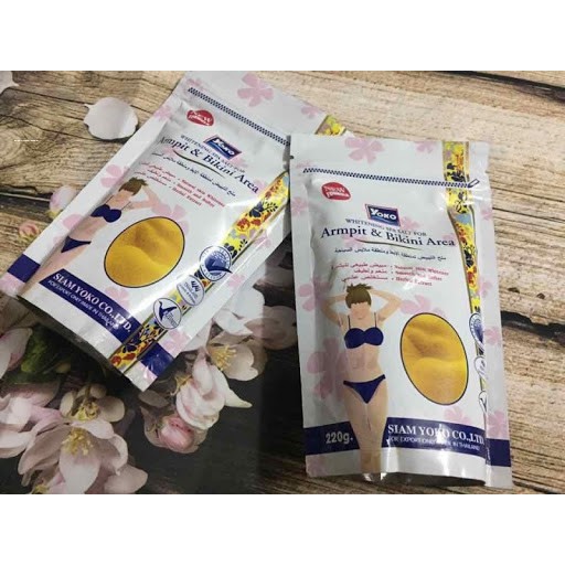 Muối Tắm Yoko Tẩy Tế Bào Chết Sáng Da Mờ Thâm Vùng Nách Và Bikini 220gr