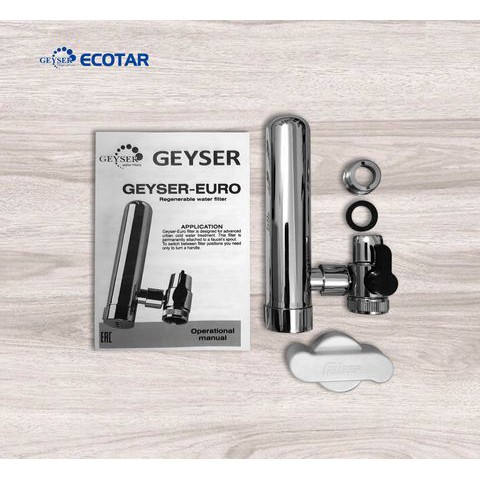 Máy lọc nước tại vòi chính hãng Geyser Euro M với lõi Aragon 4 trong 1
