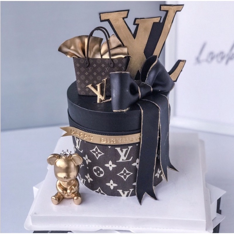 TÚI SÁCH SỊN SÒ gucci ,lv trang trí bánh kem ,bánh sinh nhật , phụ kiện sinh nhật