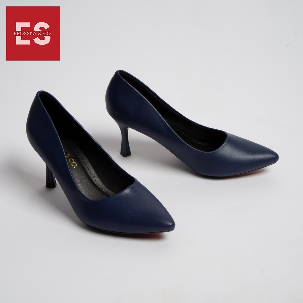 Giày cao gót mũi nhọn sang trọng quý phái kiểu dáng cơ bản thương hiệu  Erosska gót cao 8cm _ EP010
