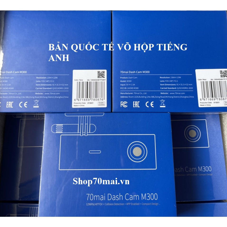 Camera hành trình 70mai M300 Dash Cam 2K chính hãng chế độ quay vòng lặp