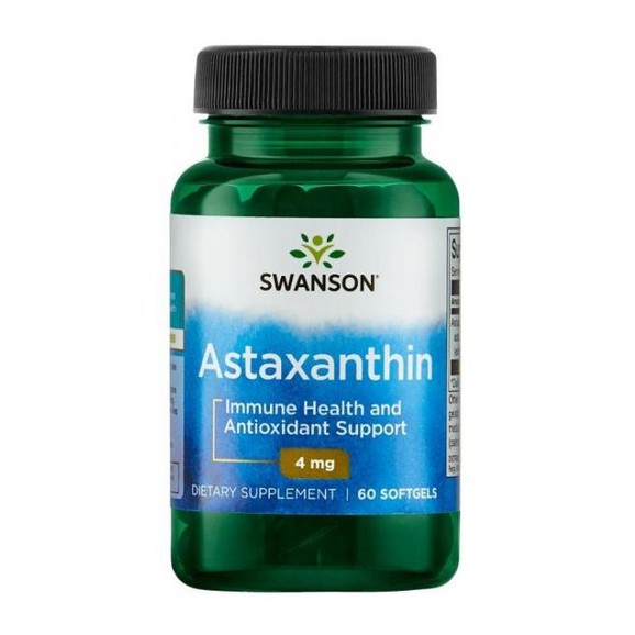 Astaxanthin | Swanson Astaxanthin 4mg 60 softgels- Tăng Đề Kháng, Tốt Cho Tim Mạch - Chính Hãng