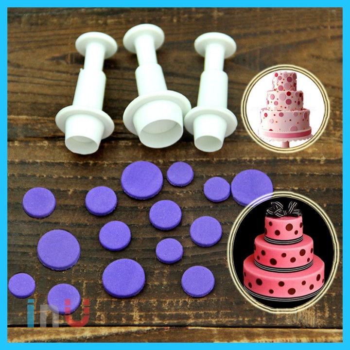 HCM - Bộ khuôn cutter hình khối Tròn Vuông Chữ nhật Tim…cắt fondant trang trí bánh BCT