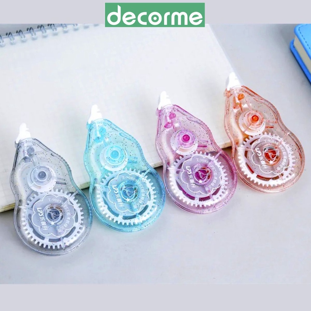 Bút xóa kéo kim tuyến LPS DecorMe phong cách tối giản phụ kiện văn phòng phẩm size 12m