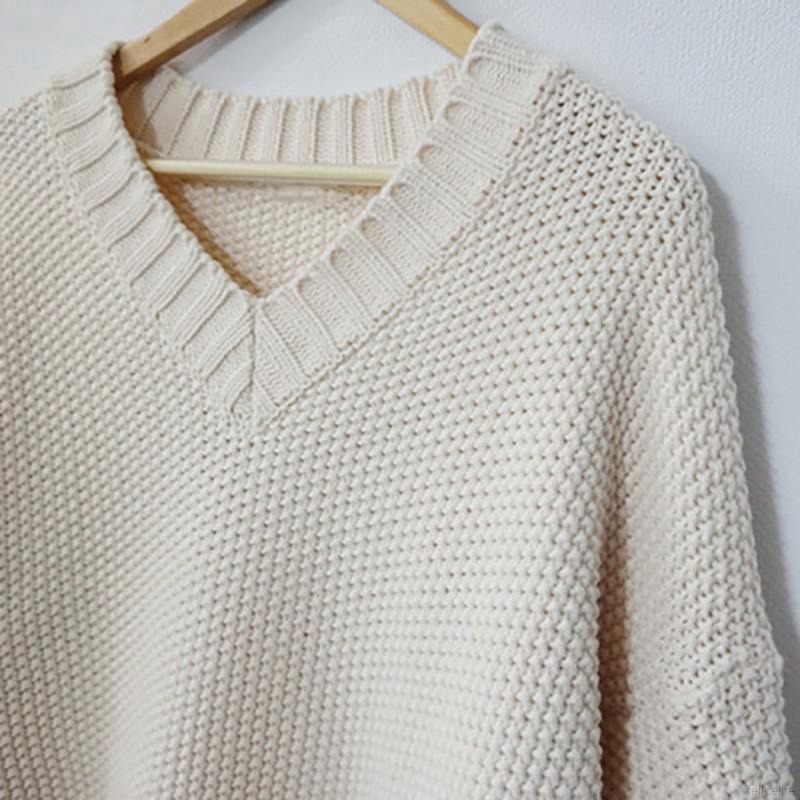 Áo Sweater Nữ Tay Dài Cổ Chữ V Thời Trang
