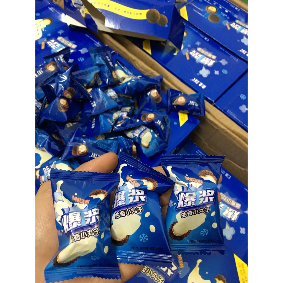 Bánh Socola Nhân Chảy 3 Lớp Siêu Ngon - Hộp 200gr ~ 20 viên