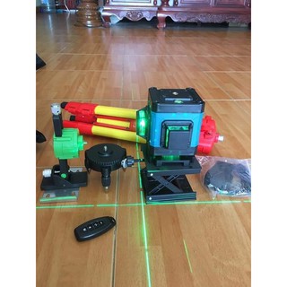 Máy laser cân mực bắn cốt MAKITA 12 tia xanh laze có điều khiển, kính, sạc, chân đế máy, hộp nhựa