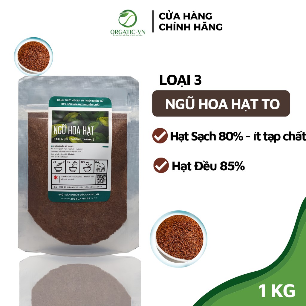 1Kg Ngũ hoa hạt OBAXUA nguyên chất cao cấp loại 1 (hạt đình lịch )