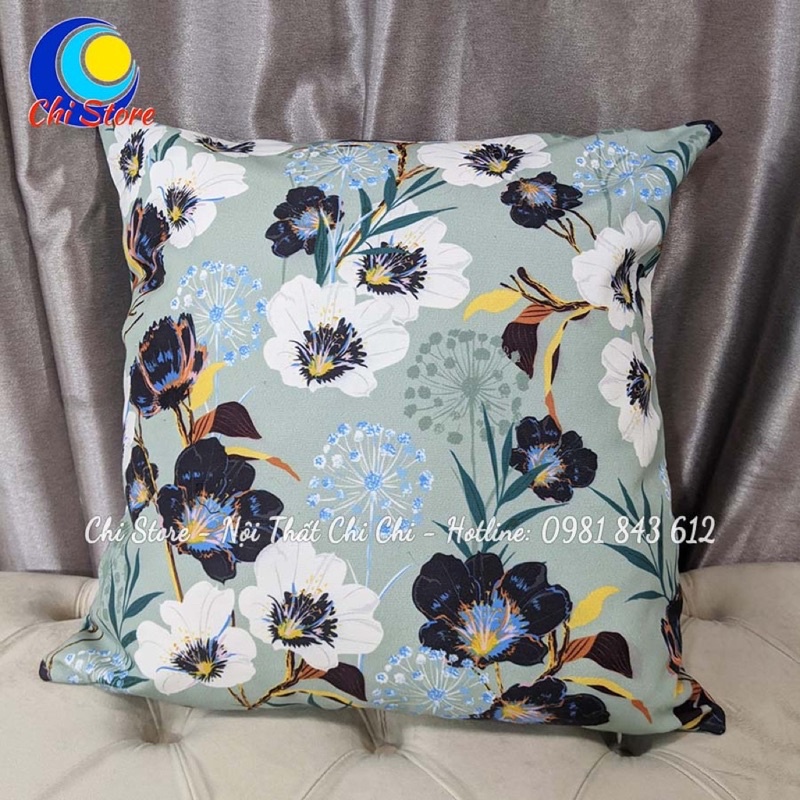 Gối Vuông Tựa Lưng Sofa 45x45cm, Gối Tựa Lưng Văn Phòng Trang Trí Vải Kaki Chống Thấm Nước