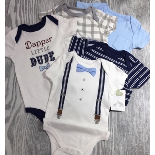 Set 5 body bé trai nhiều size (3-12 tháng)