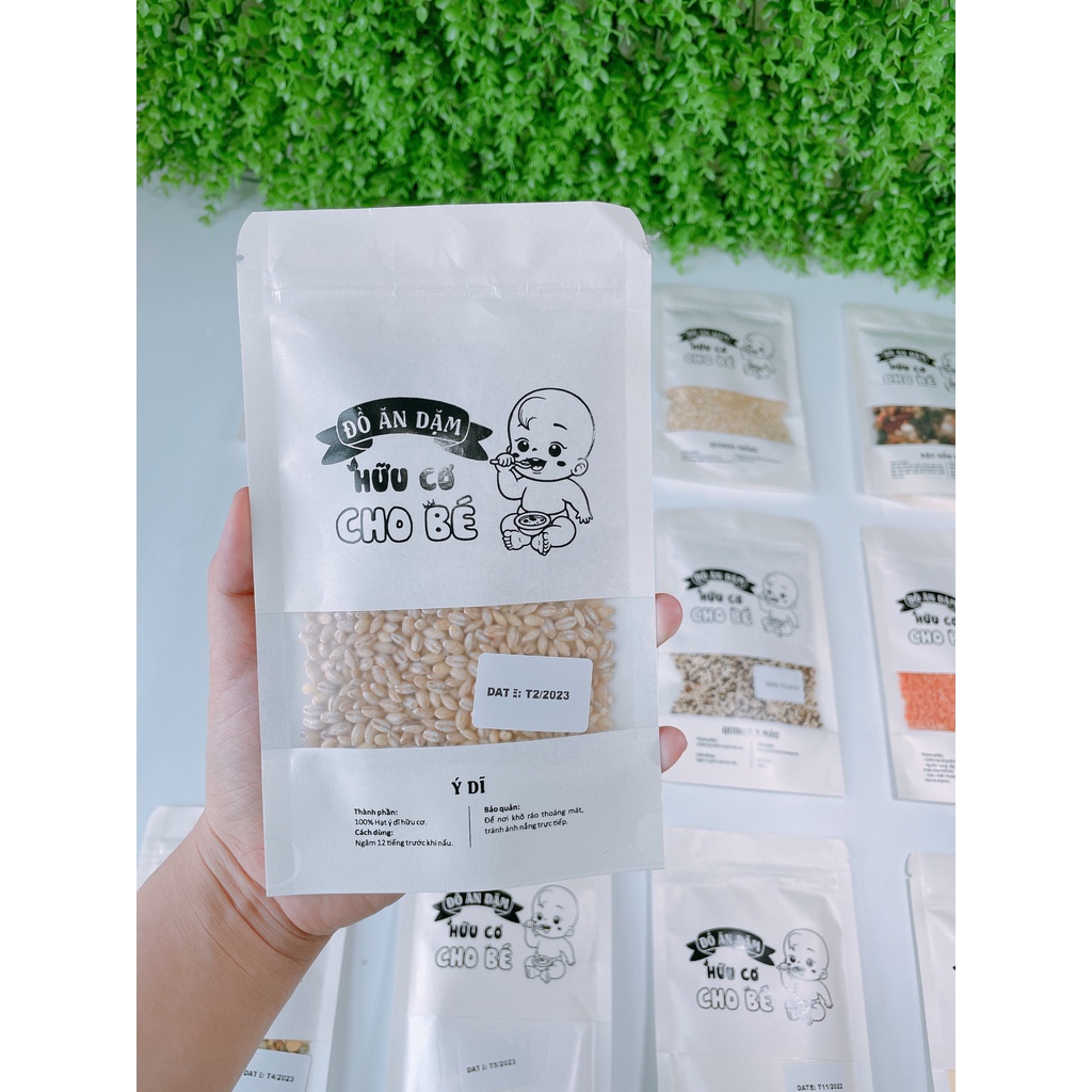 Các loại hạt hữu cơ dùng nấu cháo, sữa hạt, bữa phụ cho bé ăn dặm