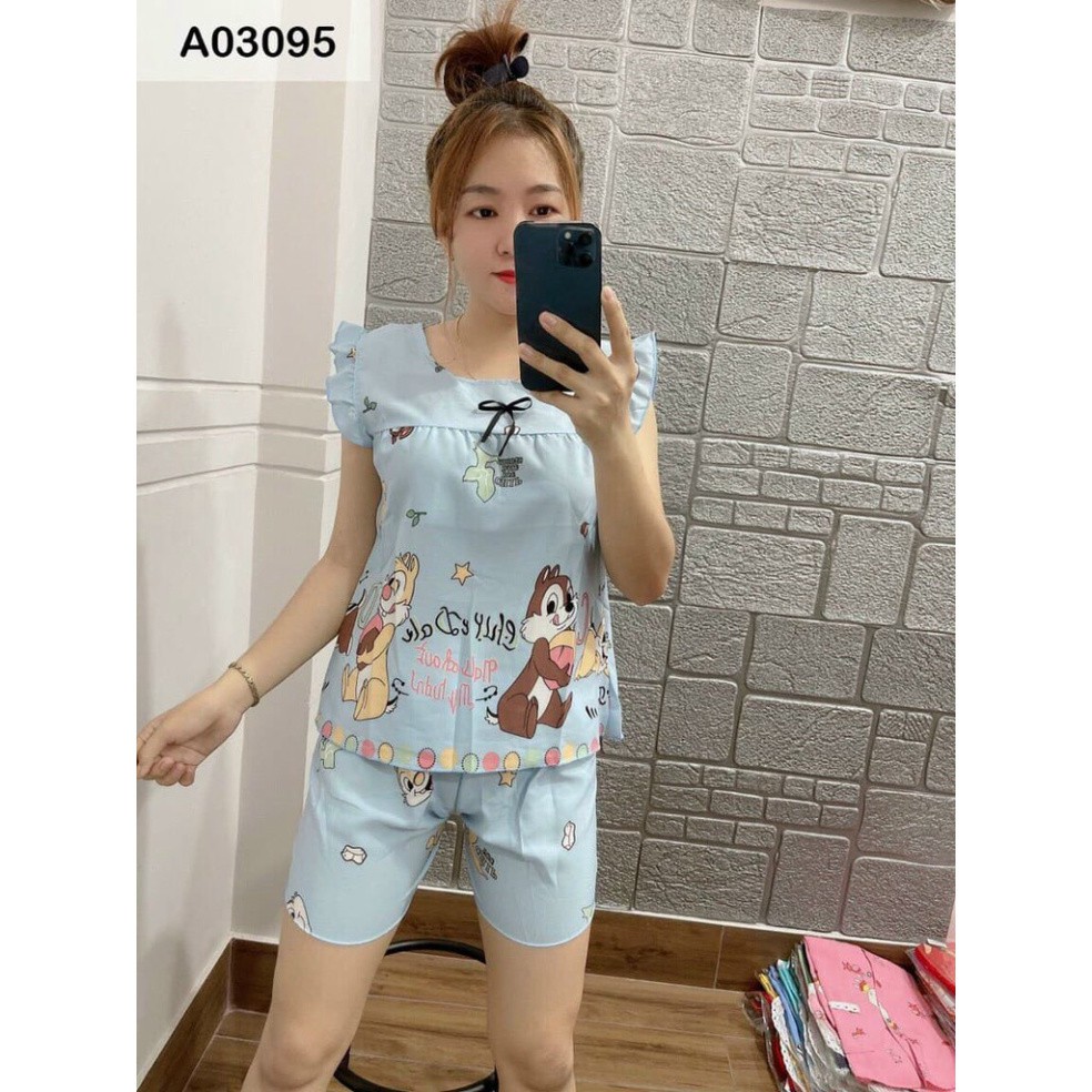 [5 mã giảm giá]Bộ Đồ Bộ Pijama Satin Mềm Cộc Dùi Freesize <55kg [ảnh thật 100%]