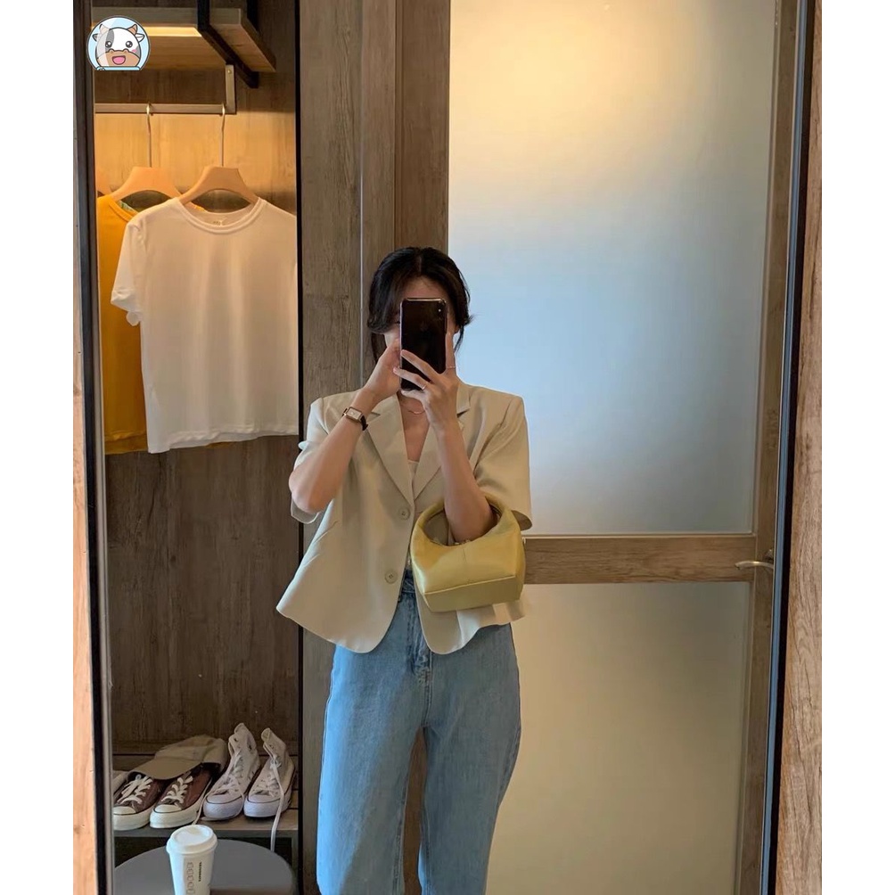 Áo Khoác blazer Mỏng Dáng Rộng Kiểu Hàn Quốc Thời Trang Mùa Hè Cho Nữ