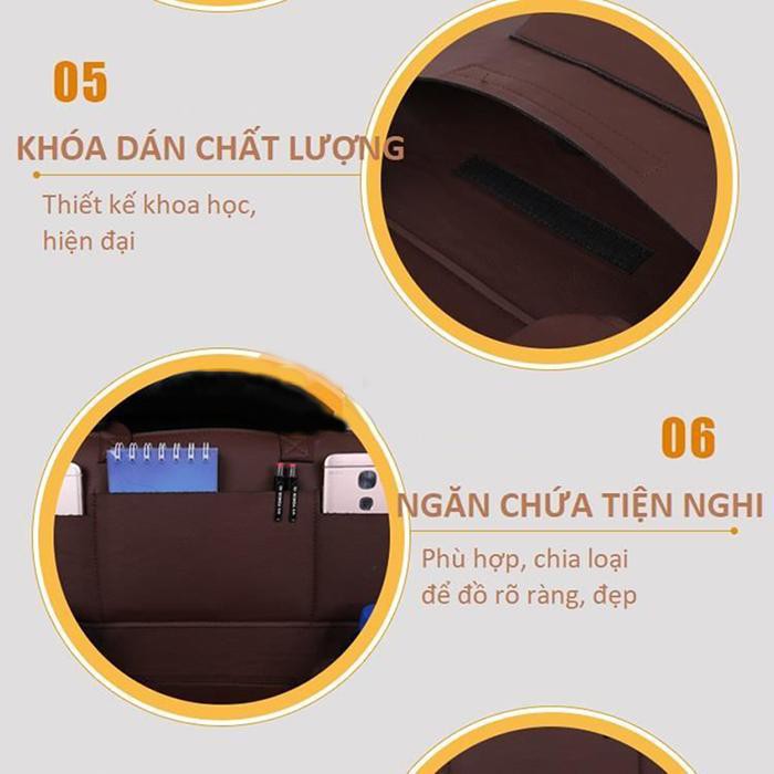 Túi đựng đồ treo sau ghế ô tô, xe hơi làm bằng da cao cấp ( giao màu ngẩu nhiên ) - Đồ chơi giá sỉ