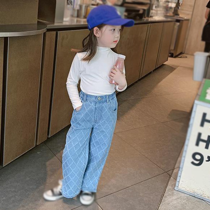 Quần Dài Họa Tiết Ca Rô Phong Cách Hàn Quốc Cho Bé Gái