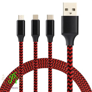 Cáp sạc nhanh chia 3 đầu 💖 1 ĐỔI 1 💖 cắm Micro USB Type-C Lightning tiện dụng dài 1.2m
