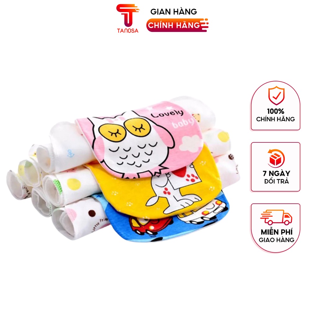 TANOSA KIDS Sét 2 khăn lót thấm mồ hôi cho bé xô bông hữu cơ 2 lớp
