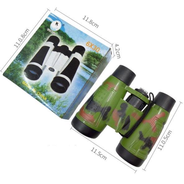 Đồ chơi ống nhòm phóng to 4X bộ đội tích hợp la bàn cho bé khám phá thế giới