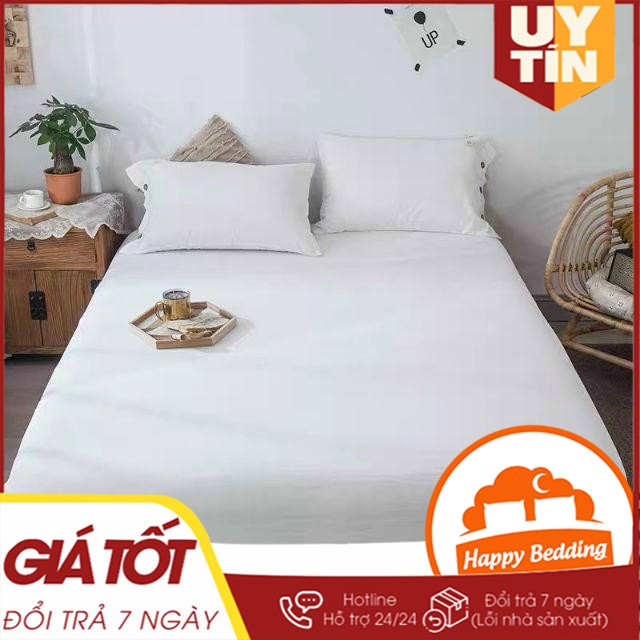 Ga Trải Giường Cotton Tici Happy Bedding - ga gối Cotton Hàn Quốc đủ size drap nệm | BigBuy360 - bigbuy360.vn