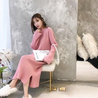 Váy len dáng dài- kèm ảnh thật Mã 475