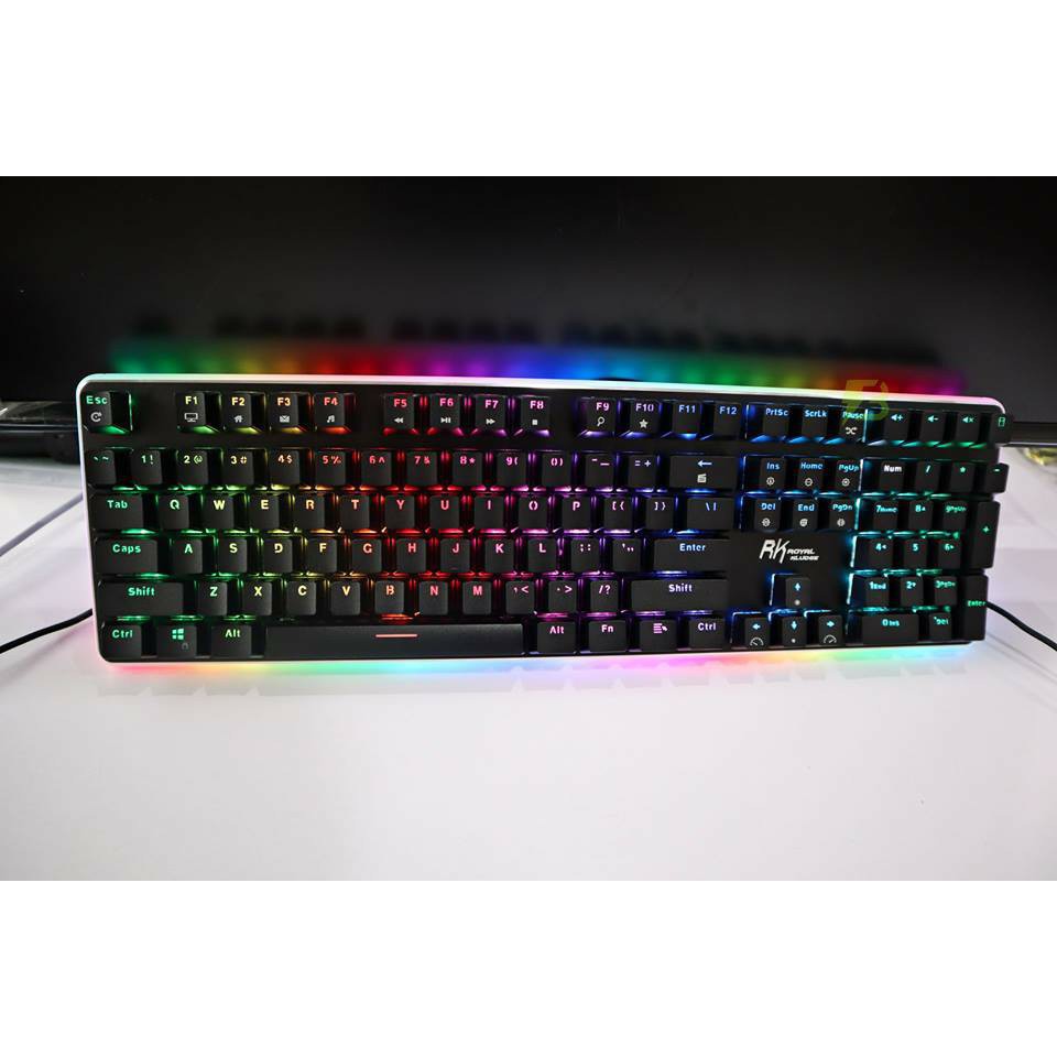 CÓ SẴN - Bàn phím cơ Có Dây RK918 RGB. Thiết kế đẹp, đèn nền RGB rực rỡ. Chính Hãng Royal Kludge.